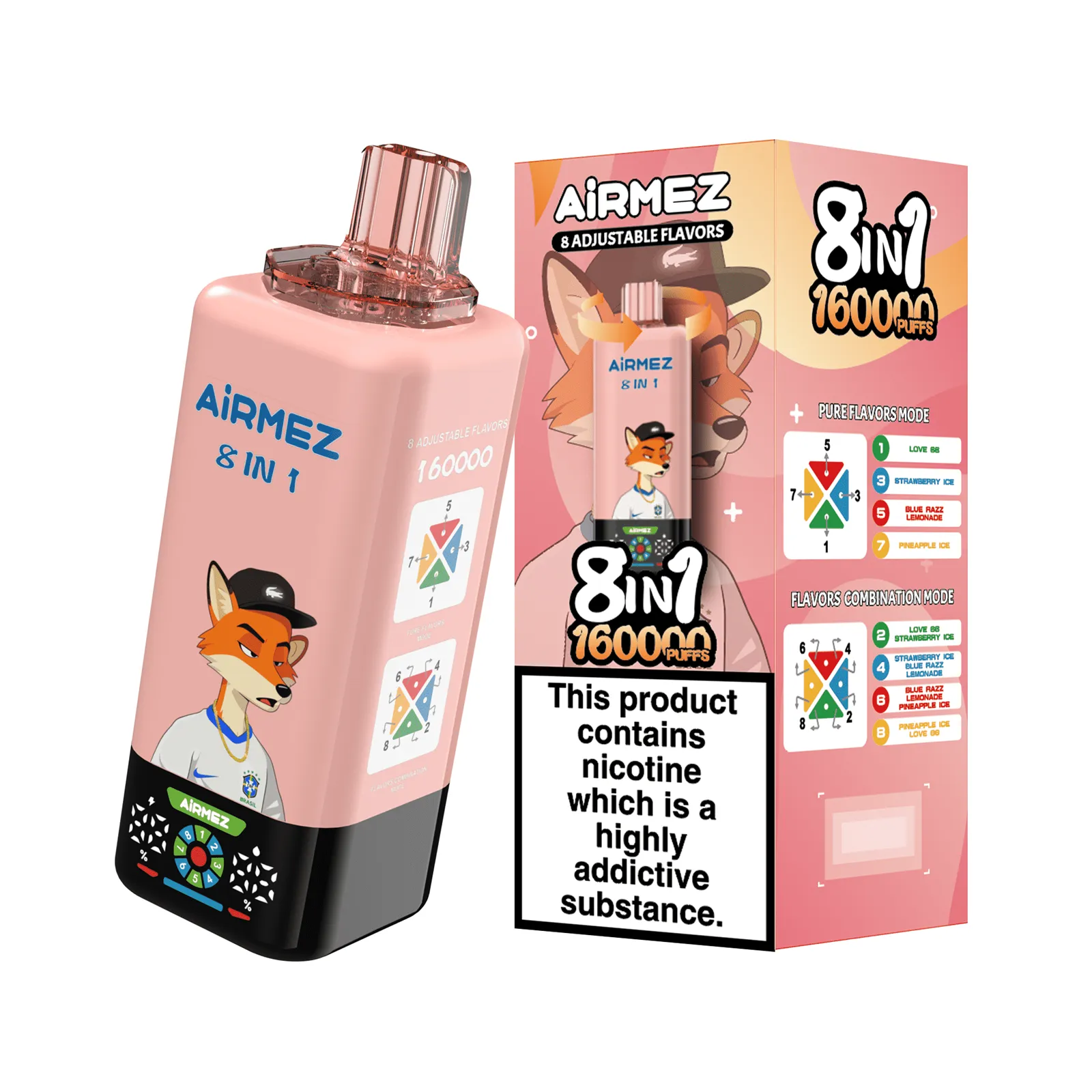 Airmez FOX 8 IN 1 160000 puffs 2 Airmez FOX 8 IN 1 160000 puffs 2