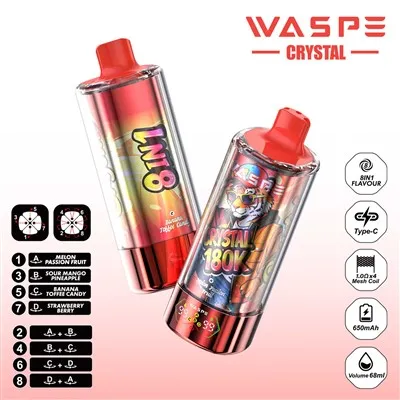 Waspe Crystal 8 in 1 180K Puffs